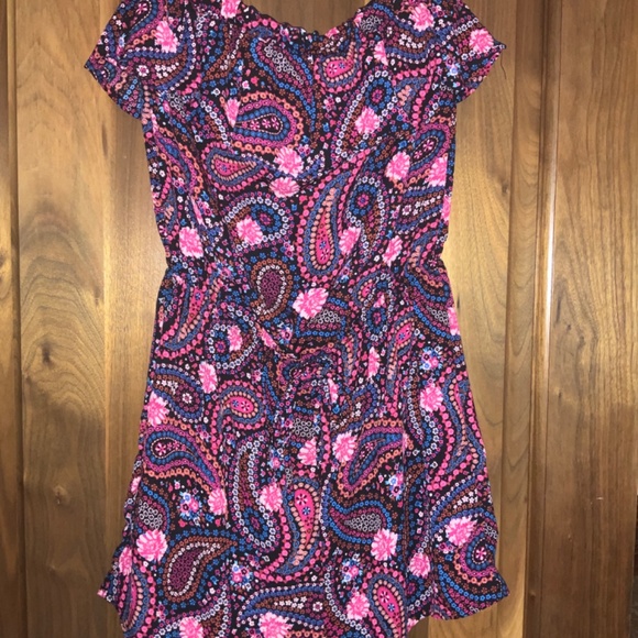 ROMEO + JULIET ROMPER Pink Black Paisley Strapless Shorts New NEW Medium M USA - Picture 3 of 12
